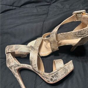 Elegant Snakeskin Patterned Heels